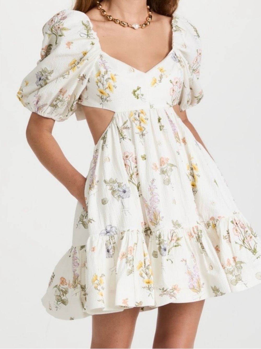 ZIMMERMAN Jeannie Puff
Sleeve Mini Dress